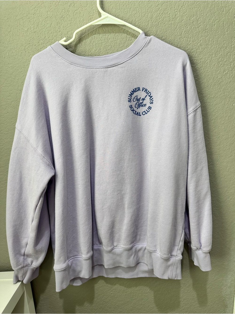 Old Navy SoComfy Summer Fridays Oversized Tunic Sweatshirt Lavender Purple M